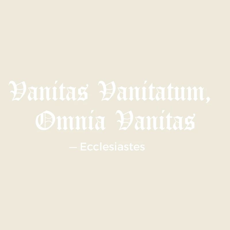 Vanitas Vanitatum Ecclésiaste Imprimé Tee