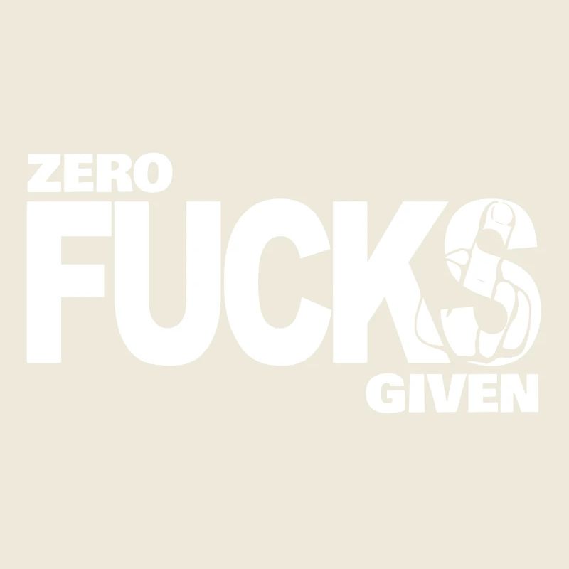Zéro Fucks Compte tenu blanc