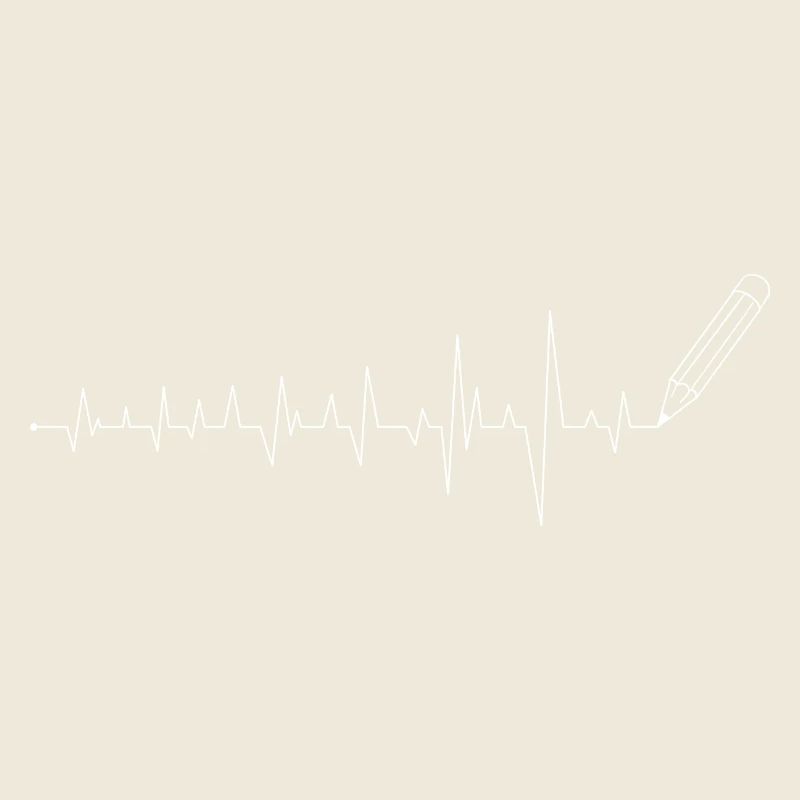 EKG Bleistiftlinienkunst