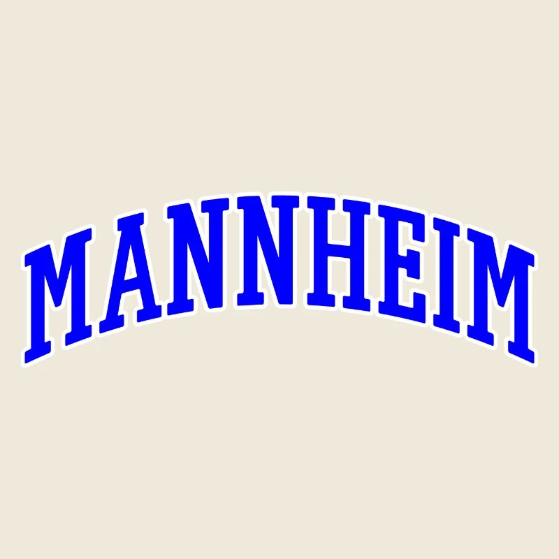 Lettrage Mannheim Bleu Blanc