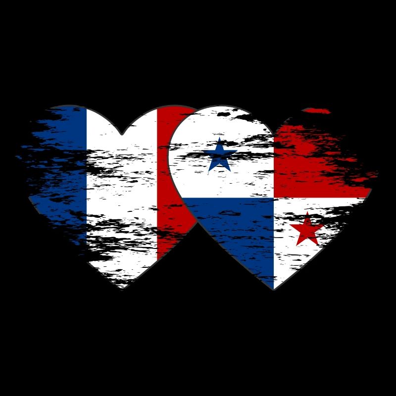 France Cœur de drapeau du Panama utilisé