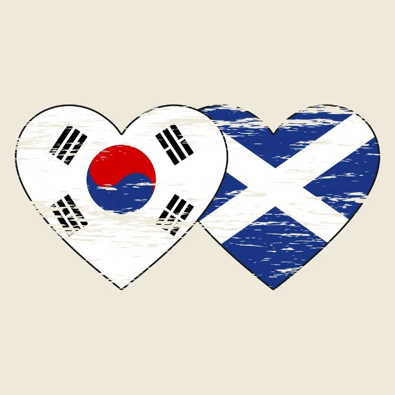 Corée du Sud Ecosse Drapeau Utilisé