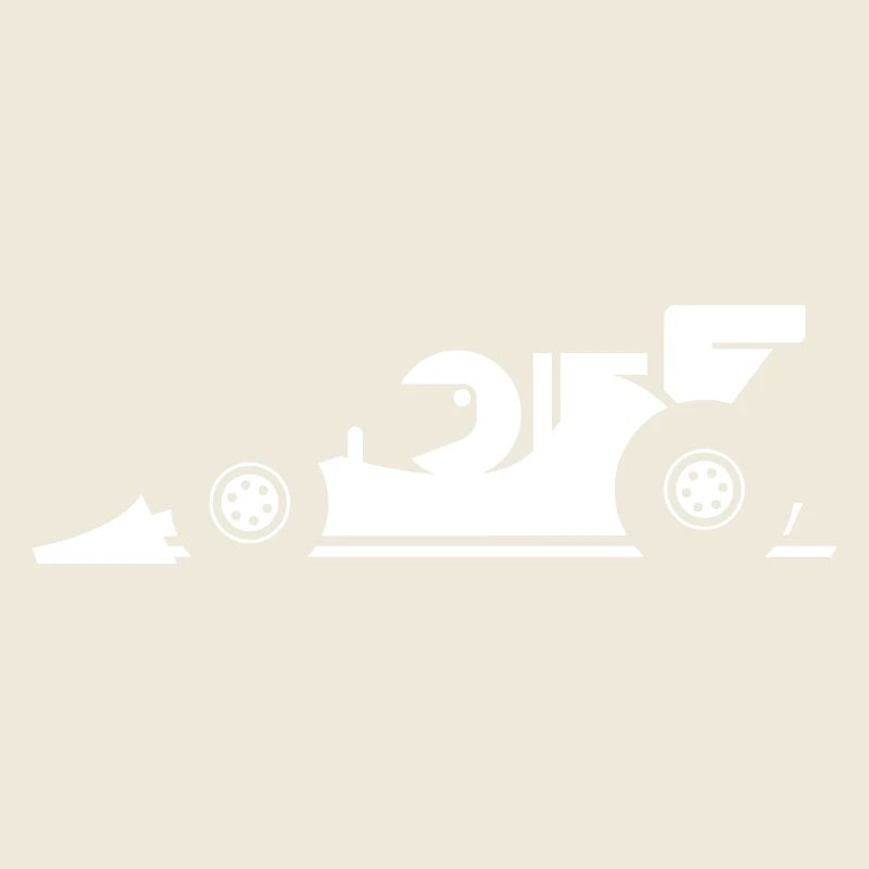 Comic Formula Racing Cartoon Racing Car Icon