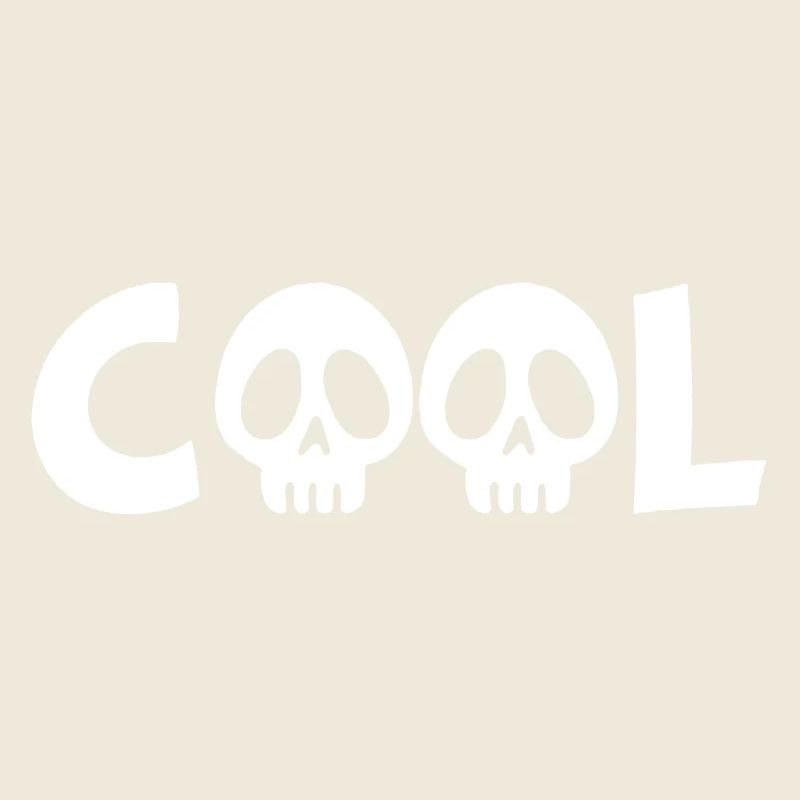 Skull and cool (white)