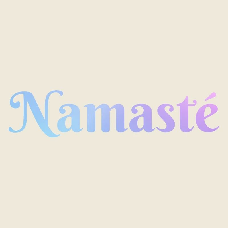 Namaste lettering with magic gradient