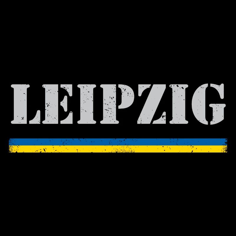 Leipzig / Lettrage & Drapeau - VINTAGE