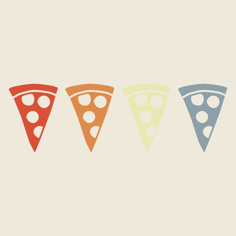 Tranche de pizza vintage