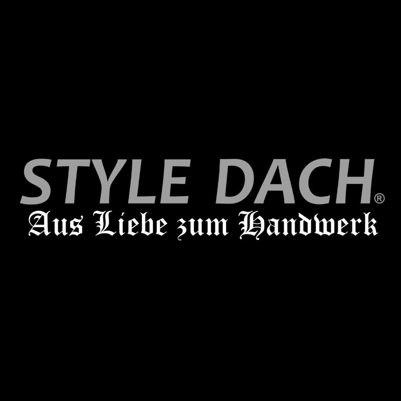 Style Dach mit Schriftzug