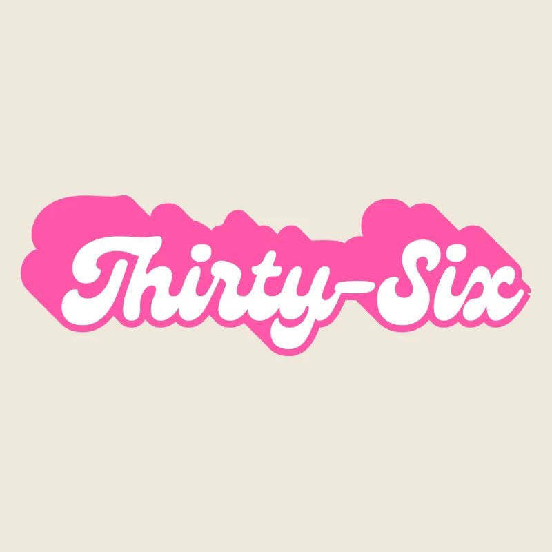 Thirty-Six Birthday - 36th Birthday Retro Pink