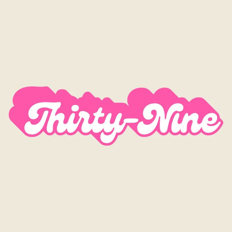 Thirty-Nine Birthday - 39th Birthday Retro Pink