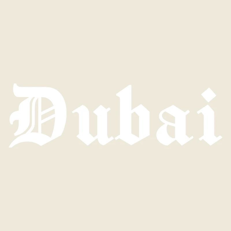 Dubai, gothic, font