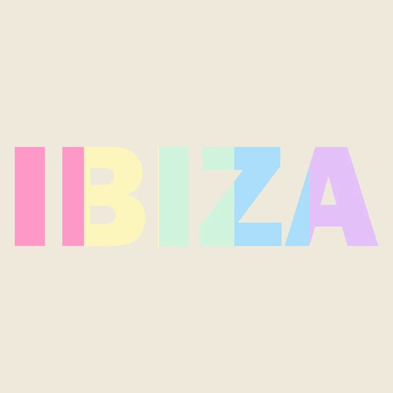 Pastel arc-en-ciel d'Ibiza