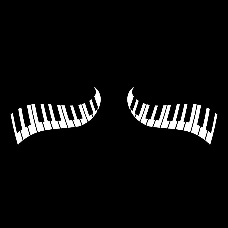 Touches de piano Touche de basse Clavier de symbole de basse