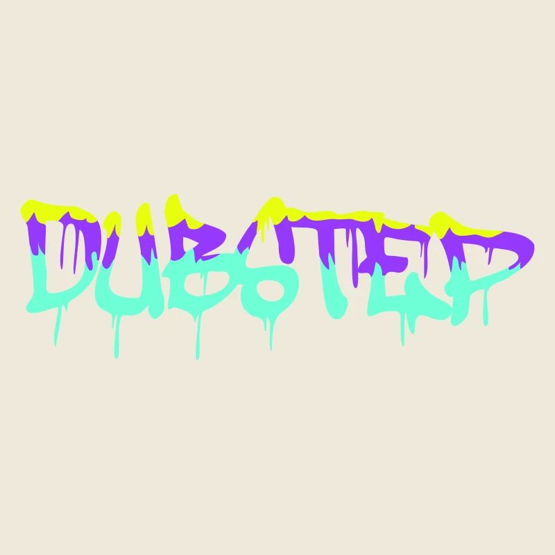 Dub Step Techno Musik Party Tropfen Graffiti Text