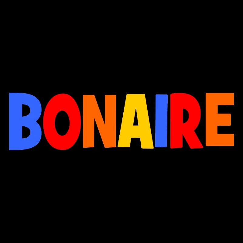 Lettrage coloré Bonaire - Dutrch Caraïbes