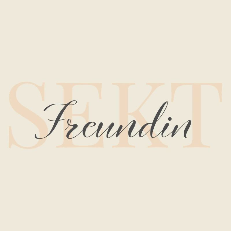 Sektfreundin cremefarben und grau