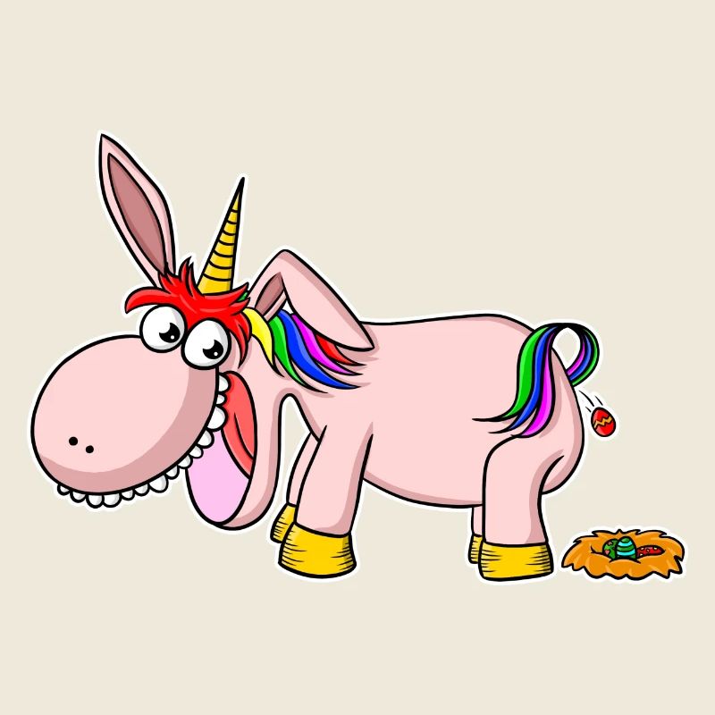 Les œufs de Pâques la licorne de Pâques caca