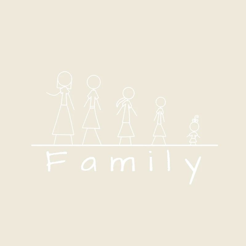 Strichmännchenfamilie
