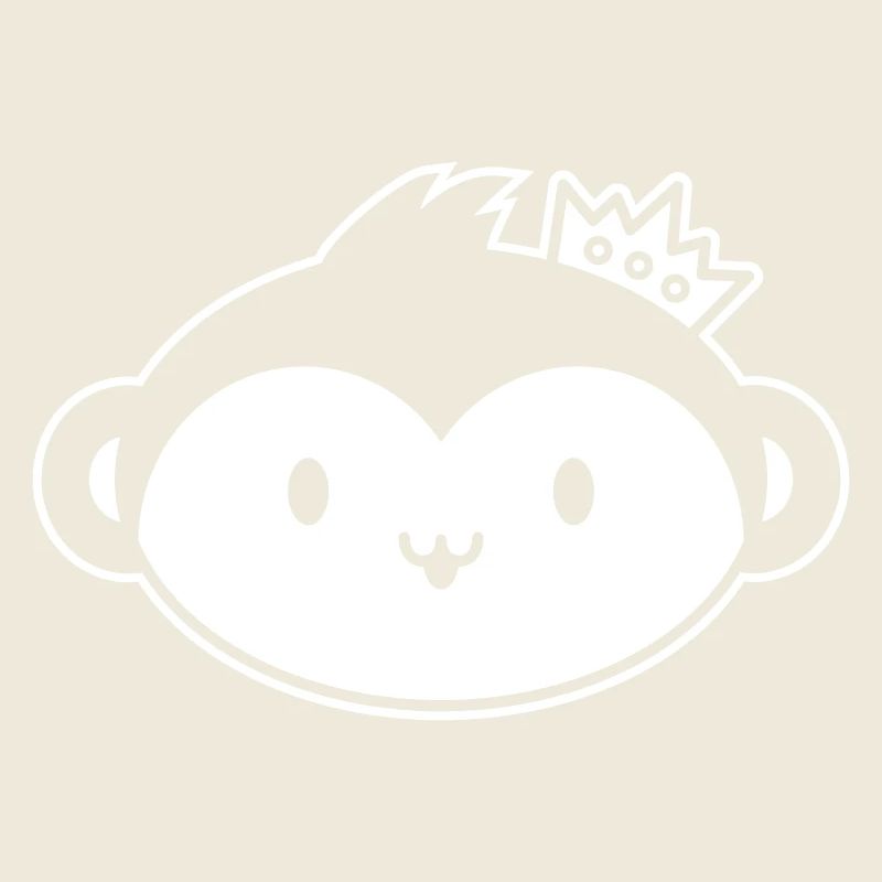 Monkey Crown – Cute Monkey Head with Crown