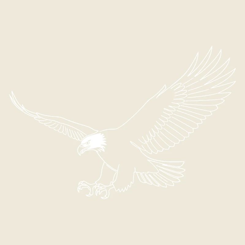 Minimalist Eagle Silhouette Freedom USA Bird