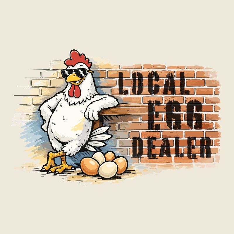 Poulet dans le style graffiti