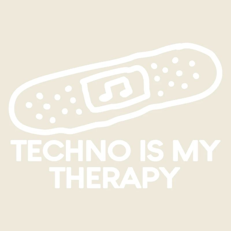 Techno is my Therapy Pflaster