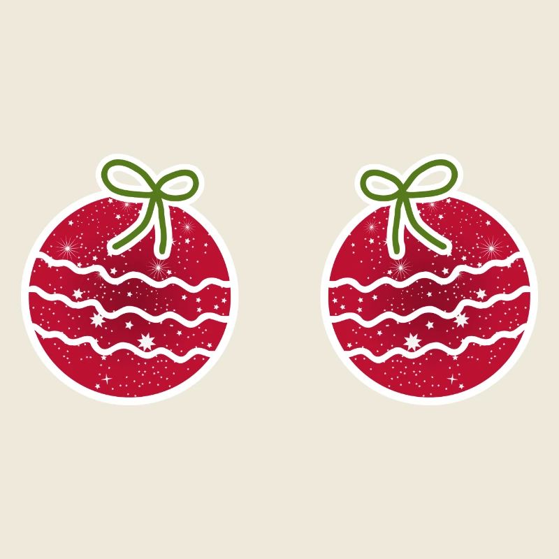 Boules de Noël rouge avec boucle