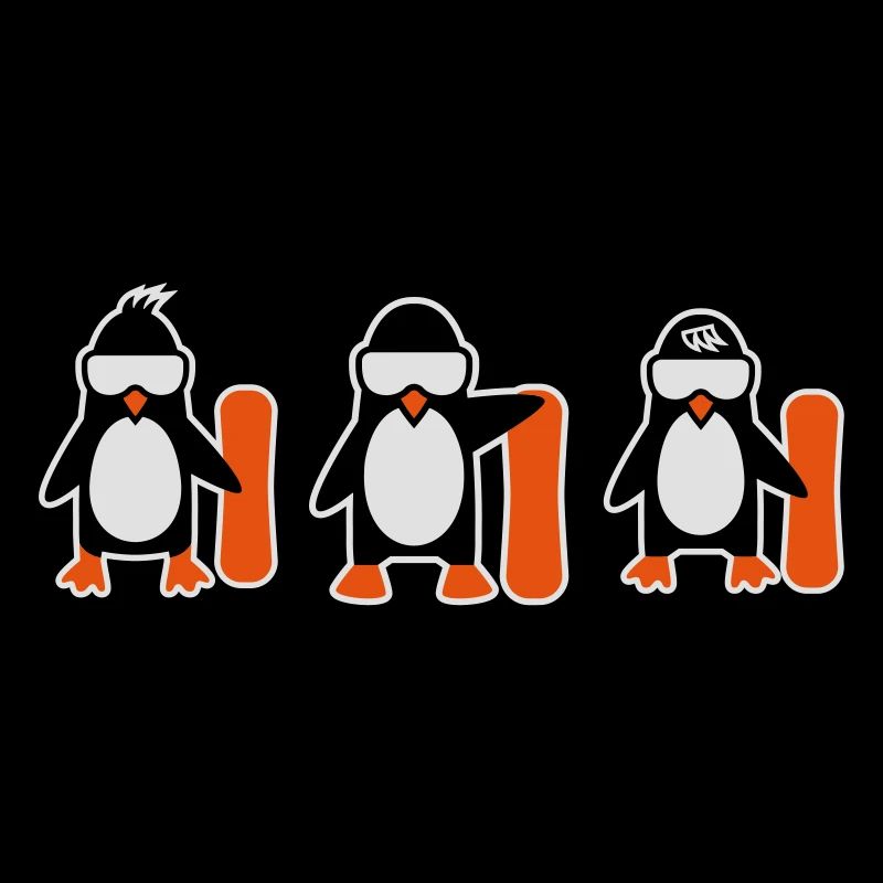 pingouin tenue de snowboard