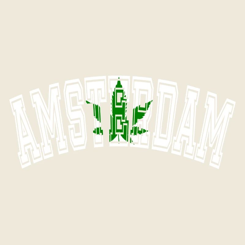 Amsterdam Design mit Cannabisblatt