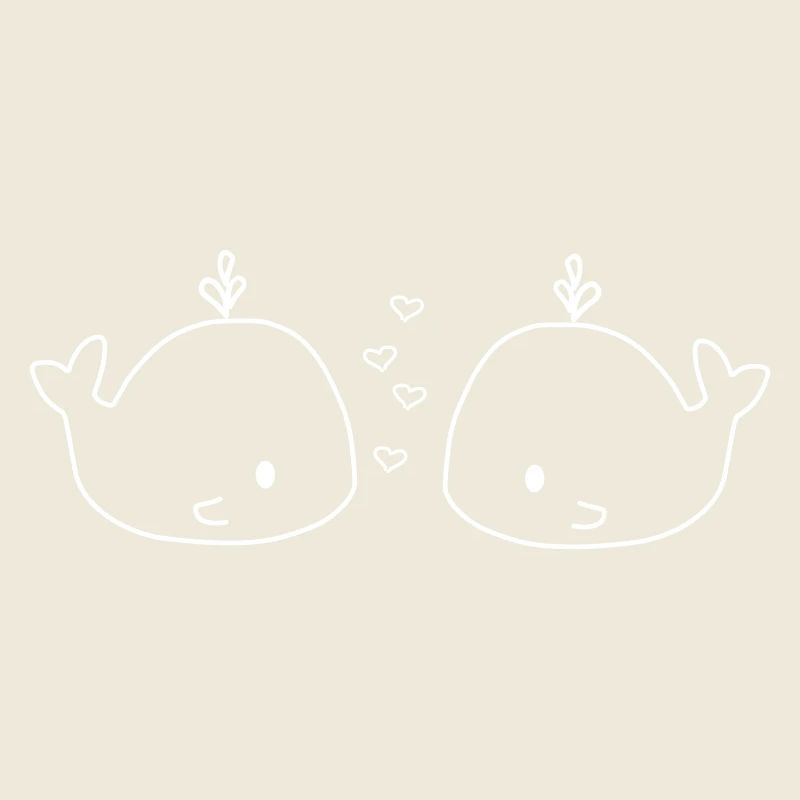 Baleines amoureuses blanches