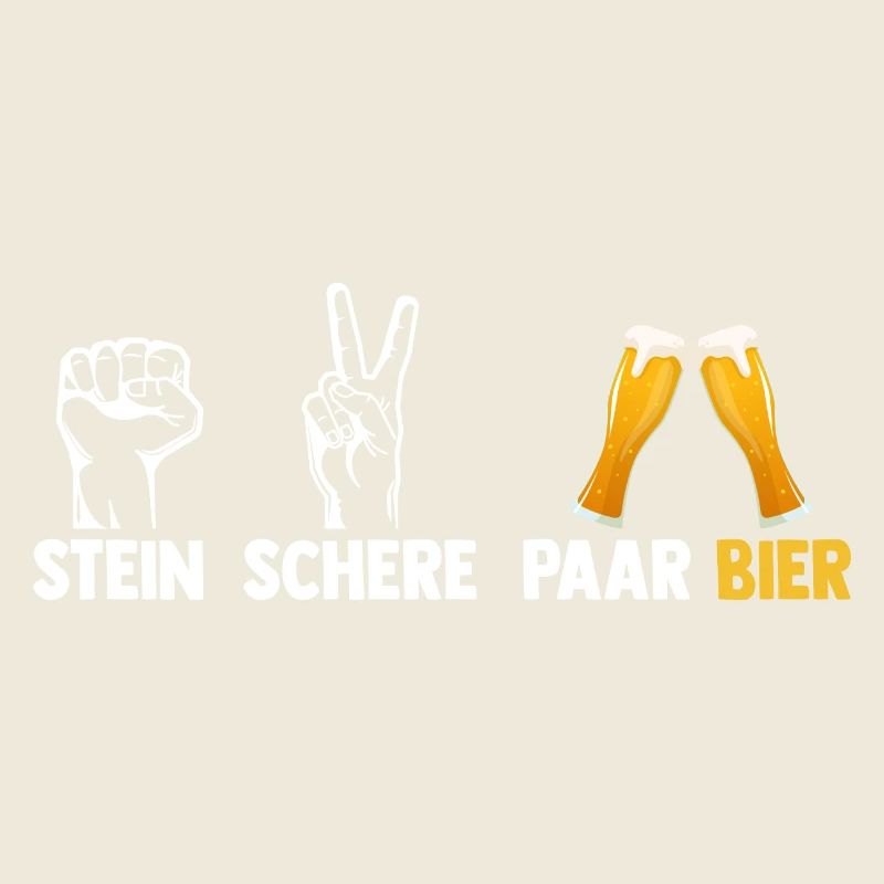 Stein Schere Paar Bier