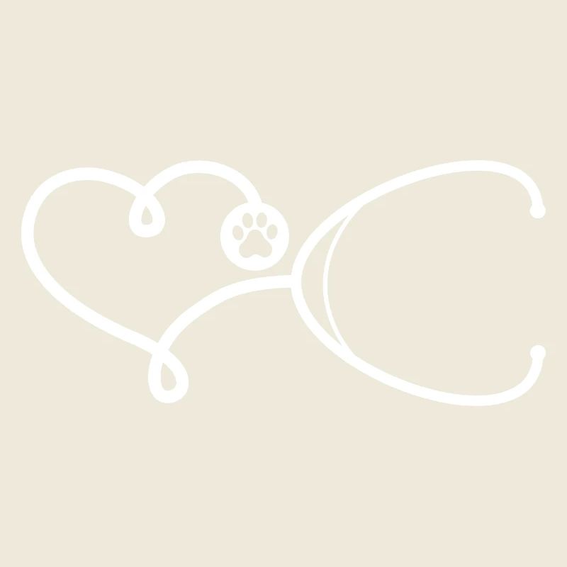 Vétérinaire avec coeur - stéthoscope