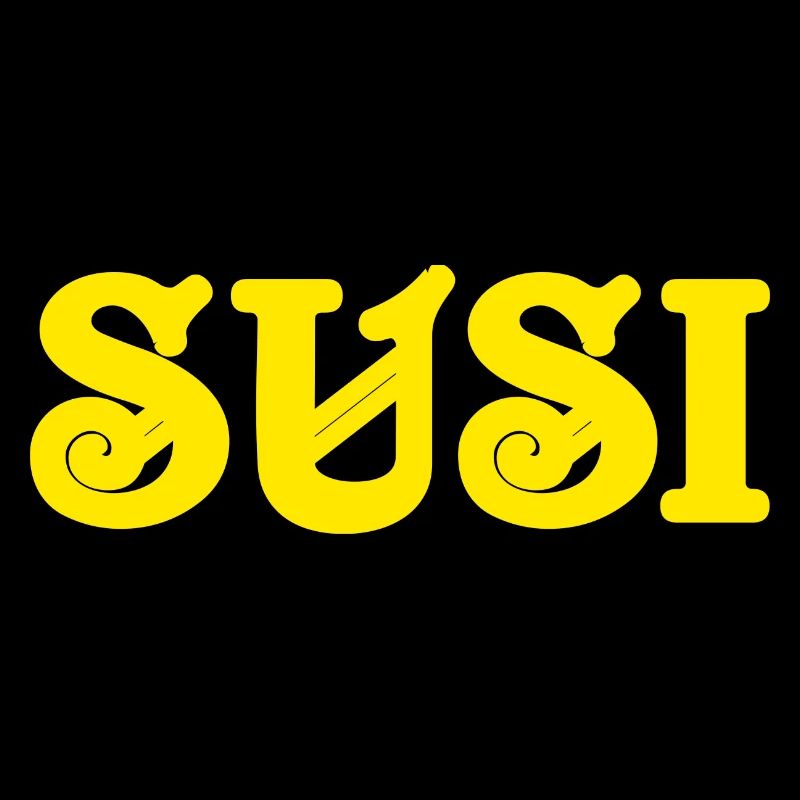 Vintage Text Susi Yellow Text
