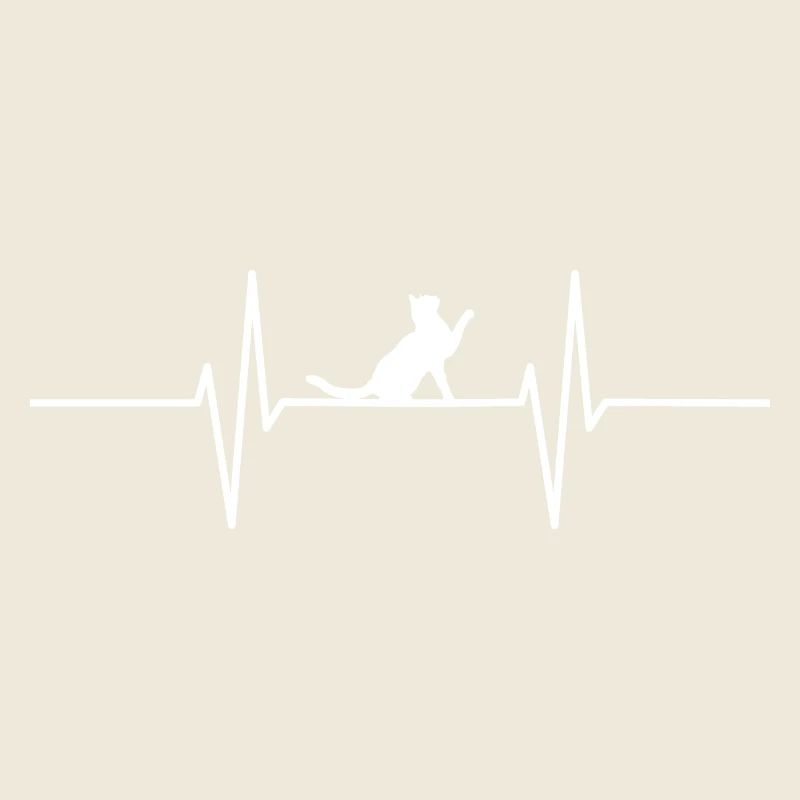 Battement de cœur avec chat