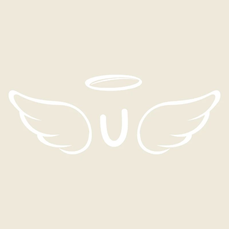 Lettre u ailes d’ange