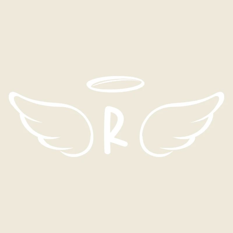 Lettre r ailes d’ange