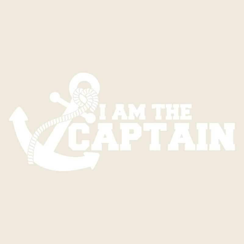 Je suis le capitaine de l’équipage de l’ancre disant texte citation logo