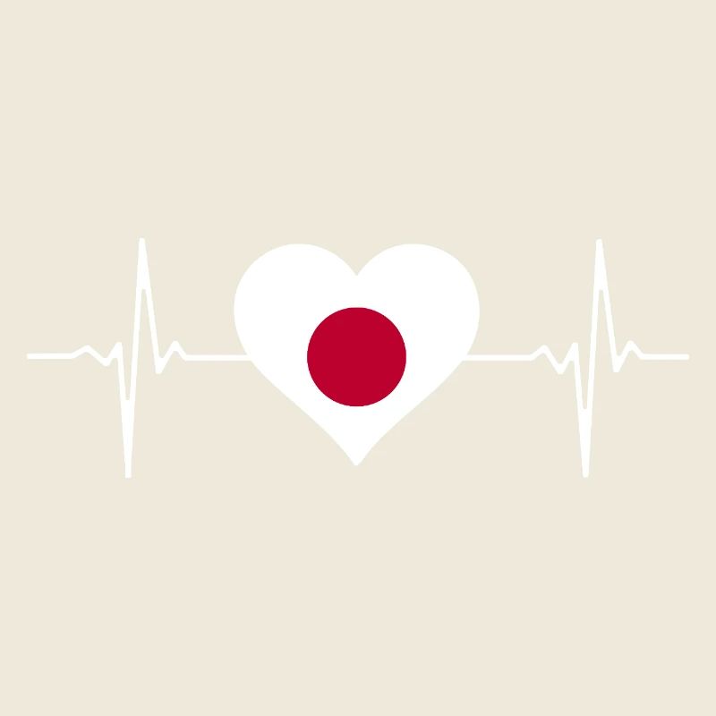 Battement de cœur du drapeau du Japon