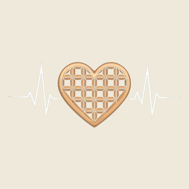 Waffle Heartbeat Ironic Waffle Lover