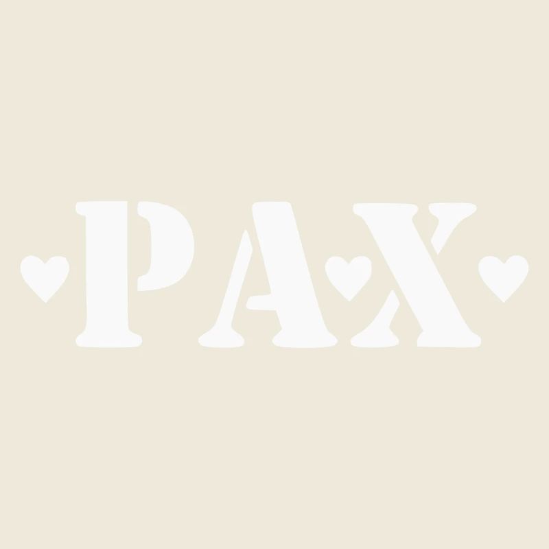 Pax - Frieden - Slogan mit Herzen