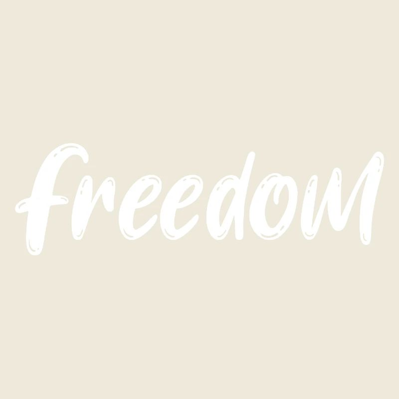 Freedom Brush Script Monochrome Statement
