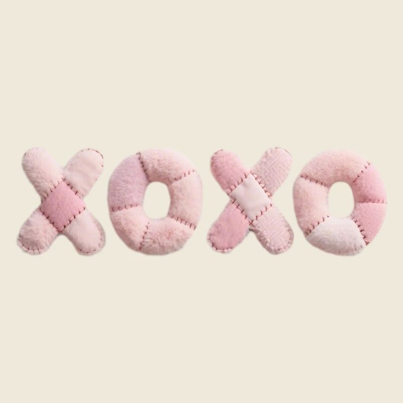 Plüsch Patchwork XOXO Design Pink