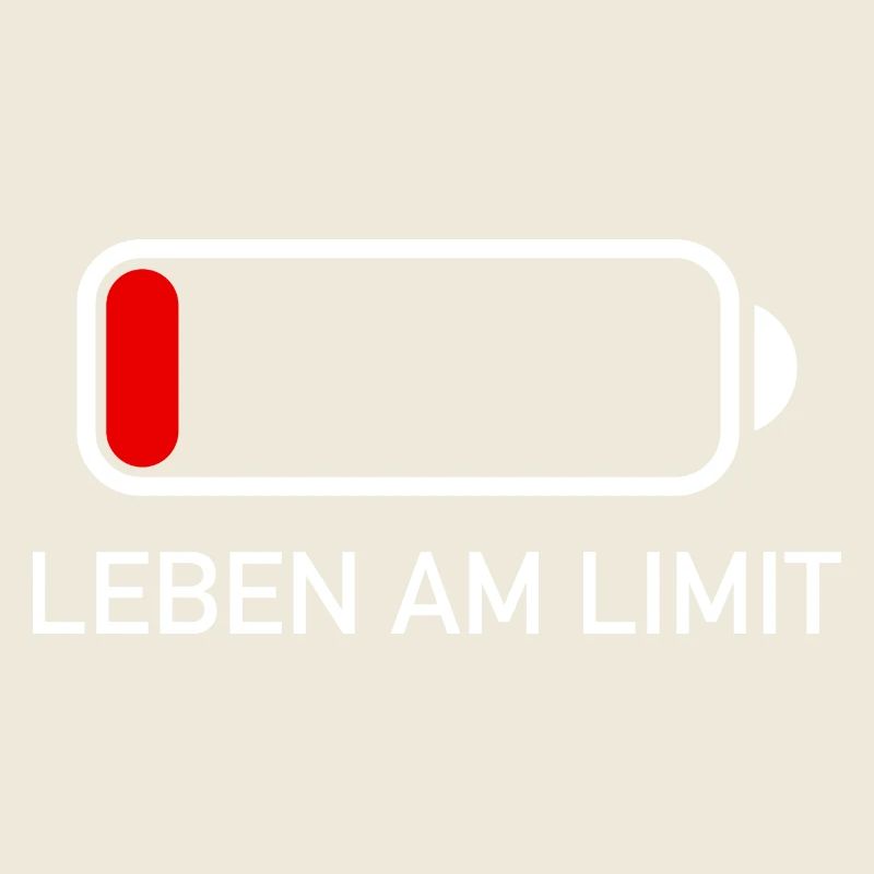 Leben am Limit Lustiger Spruch Geschenk Handy Akku