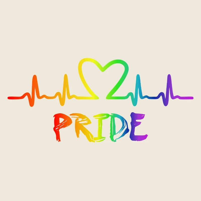 LGBT Pride Rainbow Heartbeat