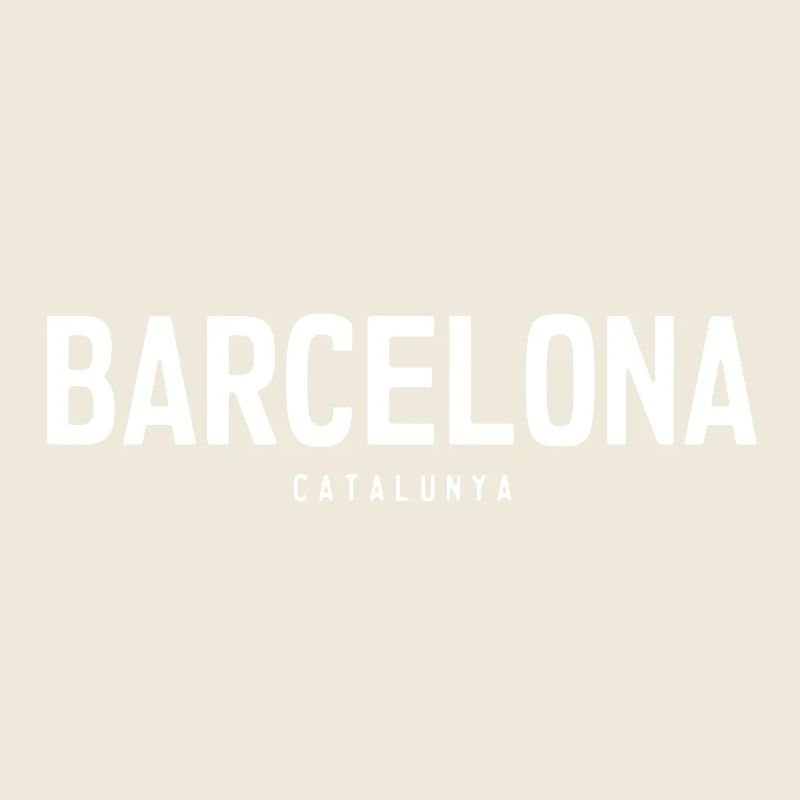 Emblème typographique en gras de Barcelone