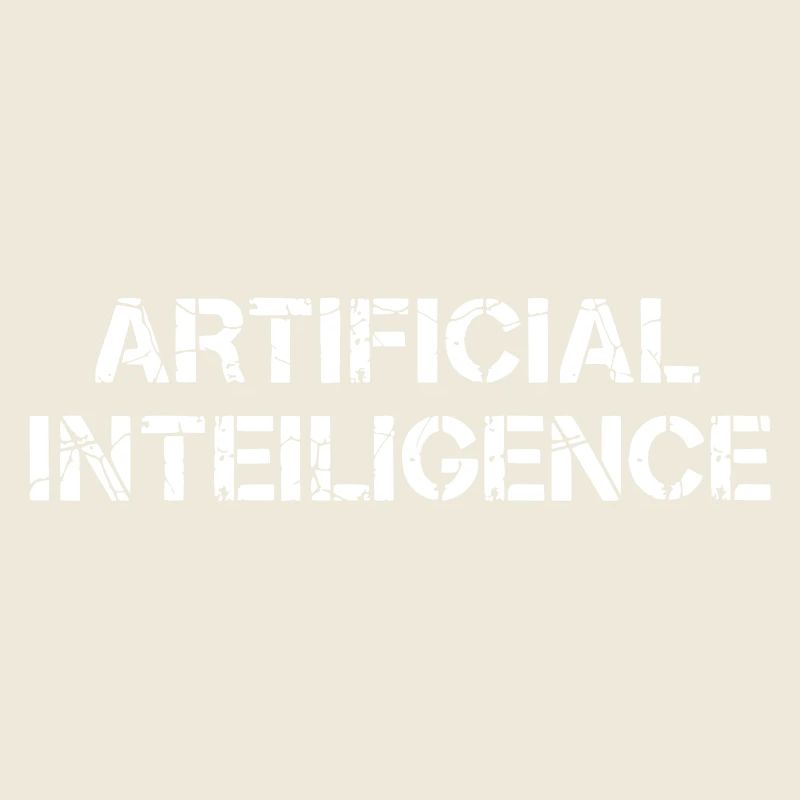 Artificial Intelligence Text Grunge Vektor