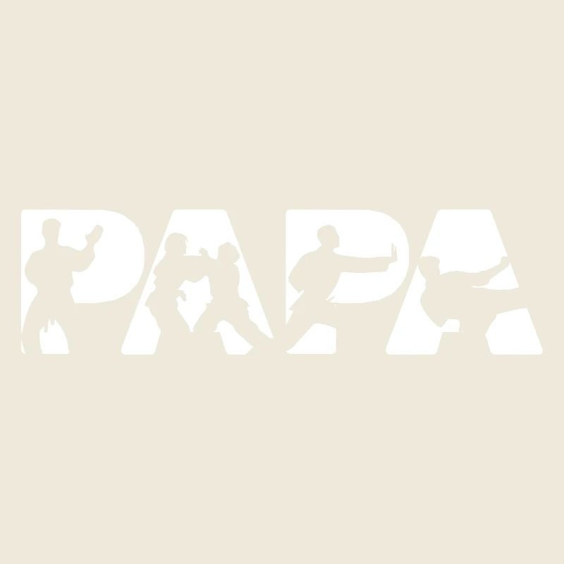 Judo Papa Martial Arts Master Silhouette