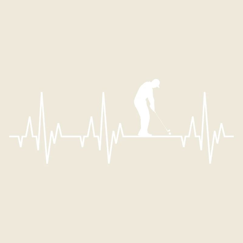 Herzschlag EKG Golf Golfer Golfspieler Golfplatz