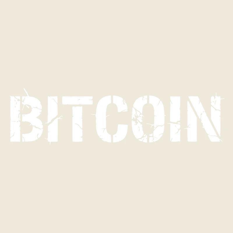 Vecteur grunge de lettrage texte Bitcoin