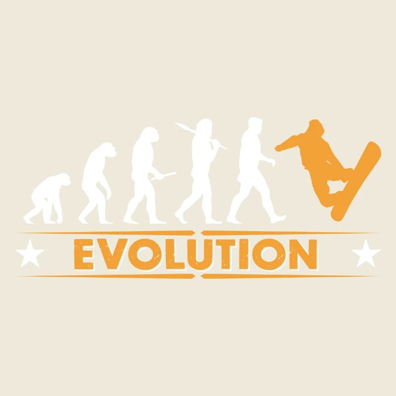 Snowboard Evolution - orange/weiss